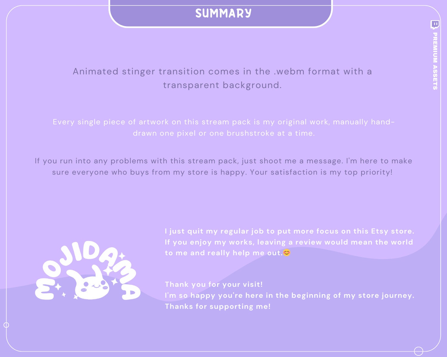 Bunny Boo Stream Stinger Transition: Purple Pink Lofi Animation (Digital Download)