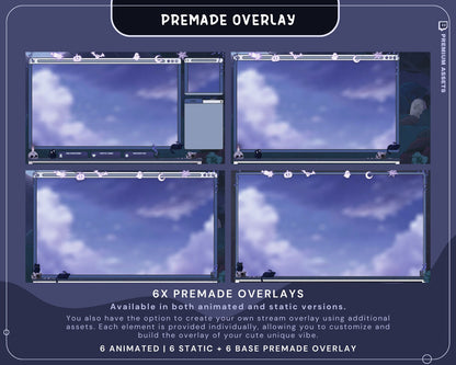 Cat Stream Animation Overlay Kitty Twitch Pack Cute Dark Spooky Animated Full Streaming Package Obs Streamlabs Aesthetic Lofi Vtuber Cozy