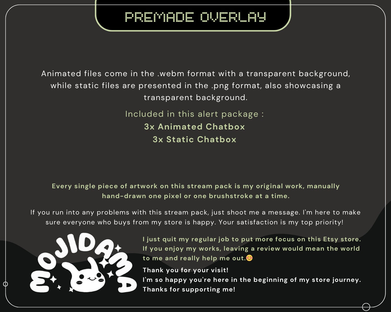 Halloween Ghost Twitch Chatbox Overlay Animation Star Aesthetic Cute Spooky Cat Ghost Skull Animated Chat Stream Overlay Stream Vtubber Kick