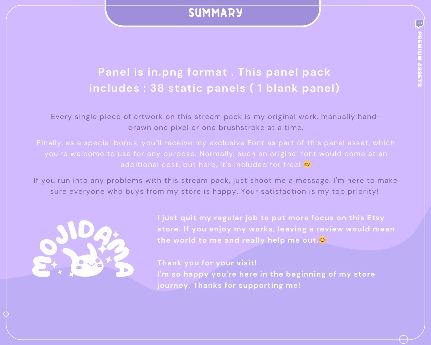 Cute Bunny Twitch Panel Spooky Rabbit Aesthetic Stream Panels Funny Cat Purple Overlay Streaming Streamer Just Chatting Vtuber Kick Youtube