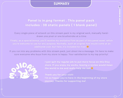 Cute Bunny Twitch Panel Spooky Rabbit Aesthetic Stream Panels Funny Cat Purple Overlay Streaming Streamer Just Chatting Vtuber Kick Youtube