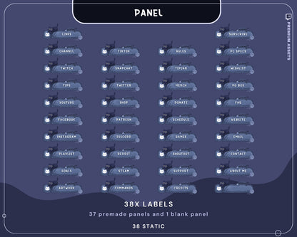 Cat Stream Animation Overlay Kitty Twitch Pack Cute Dark Spooky Animated Full Streaming Package Obs Streamlabs Aesthetic Lofi Vtuber Cozy