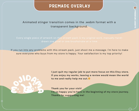 Lazy Cat Stinger Transition: Animated Twitch Overlay (Digital Download)