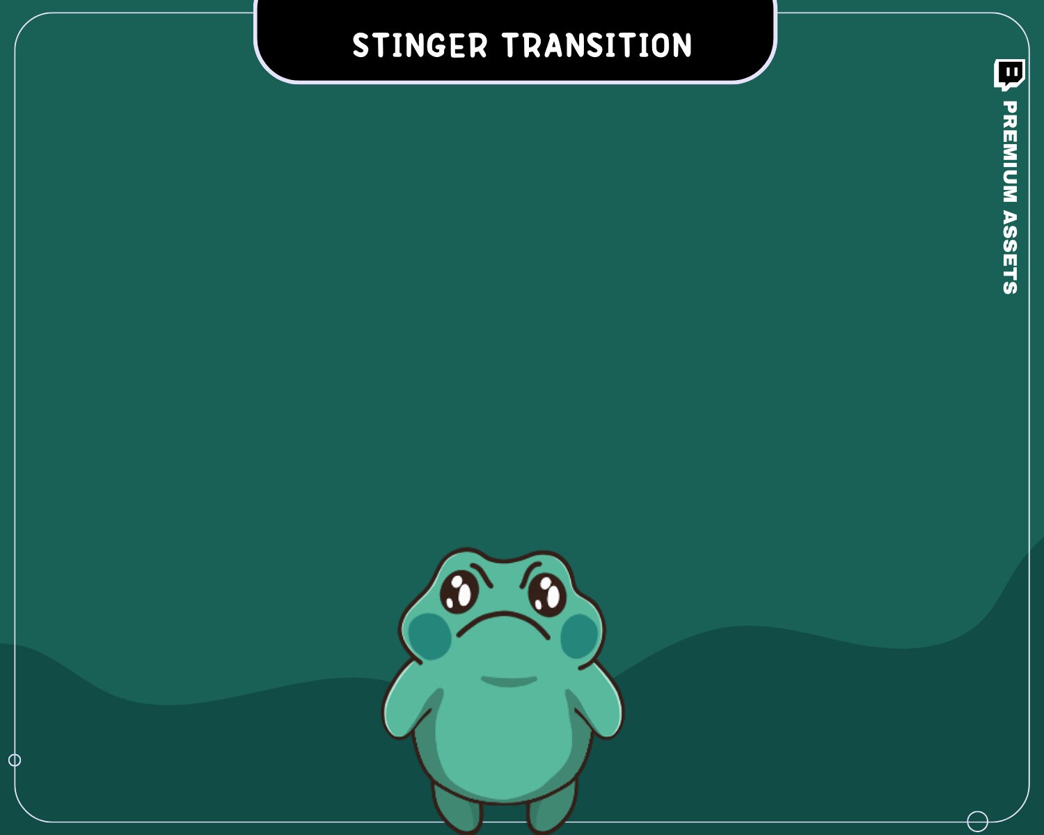 Frog Twitch Stinger Transition Obs Streamlabs Studio Cute Animation Toad Gaming Switch Scenes Screen Green Funny Kawaii Vtuber Kick Youtube