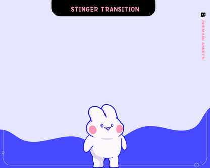 Bunny Twitch Stinger Transition: Animated Stream Overlay (Digital Download)