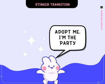 Bunny Twitch Stinger Transition: Animated Stream Overlay (Digital Download)