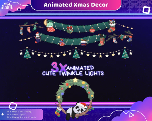 Give your Twitch stream a festive makeover with captivating Christmas overlay animations, infusing your content with a dose of holiday enchantment.