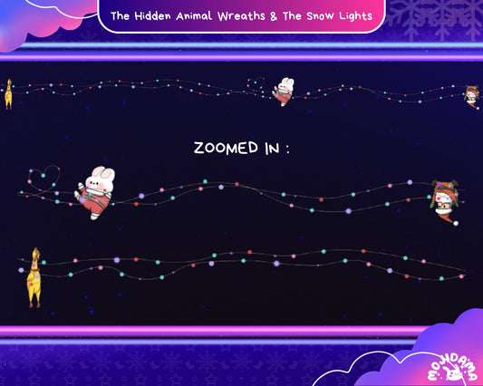Animated Christmas Stream Overlay: Neon Lights, Xmas Decor (Digital Download)