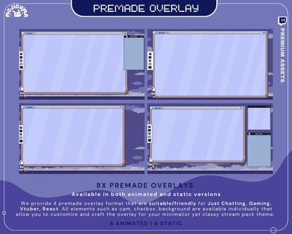 Transform your stream with an enchanting animation overlay to captivate your audience.Dive into the ultimate streaming experience with our full stream package.