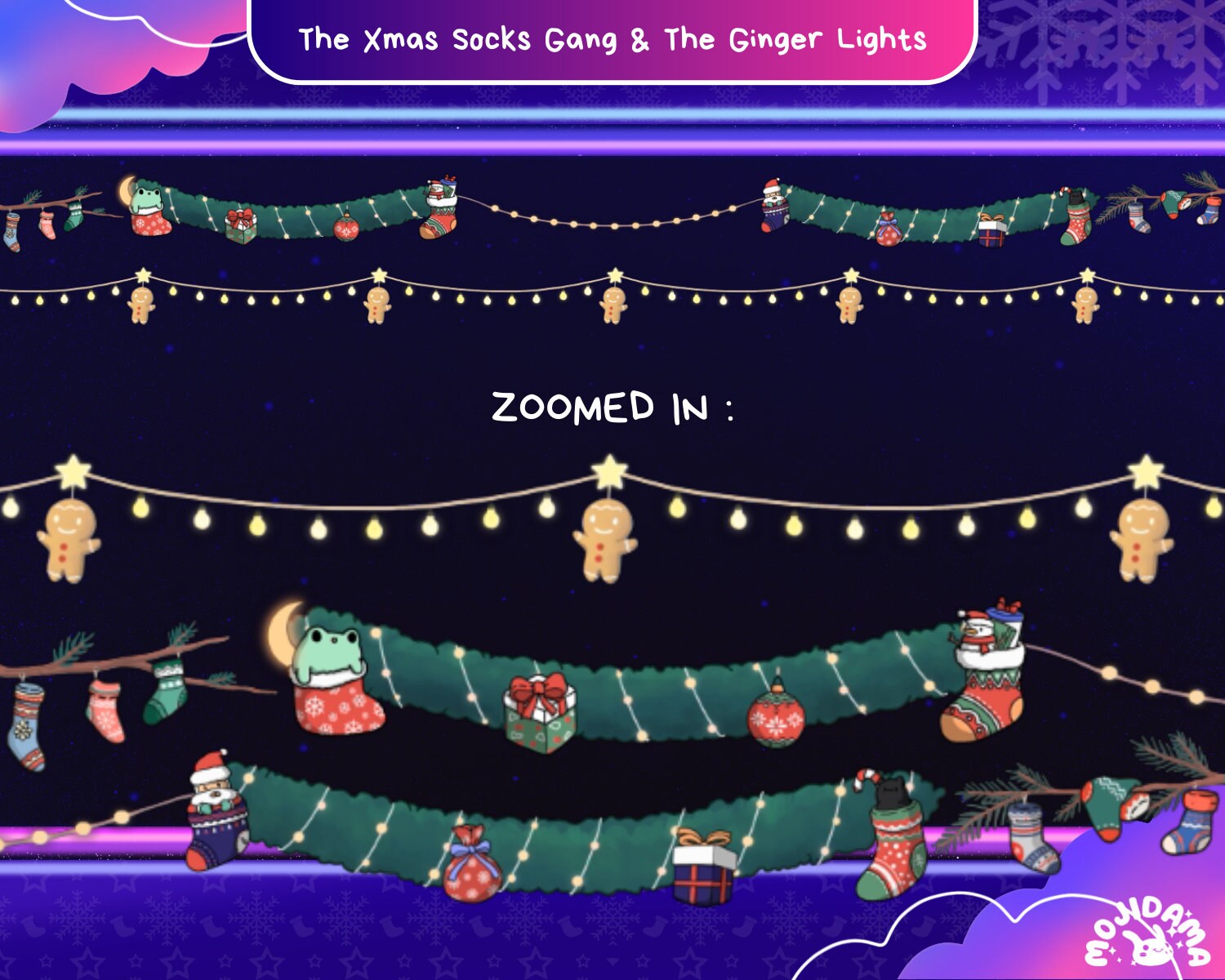 Illuminate your Twitch stream with the captivating glow of Twitch Christmas Light Overlay, setting the perfect holiday mood.