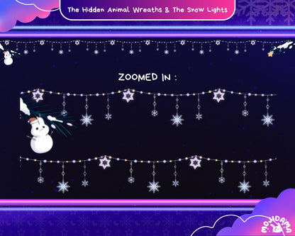 Personalize your Twitch space with Twitch Christmas Decor, featuring a variety of festive elements like Santa, snowmen, and more.