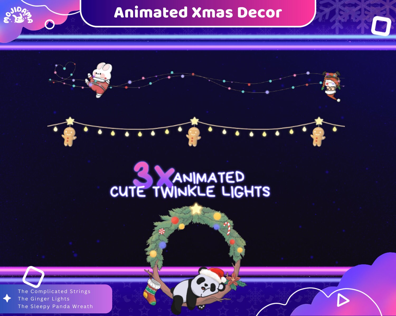 Transform your Twitch stream into a festive spectacle with captivating Christmas overlay animations, adding a touch of holiday magic to your content.