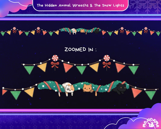 Embrace the festive vibes with Christmas light overlays, effortlessly enhancing the visual appeal of your Twitch stream.