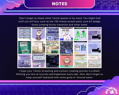 Animated Christmas Stream Overlay: Neon Lights, Xmas Decor (Digital Download)