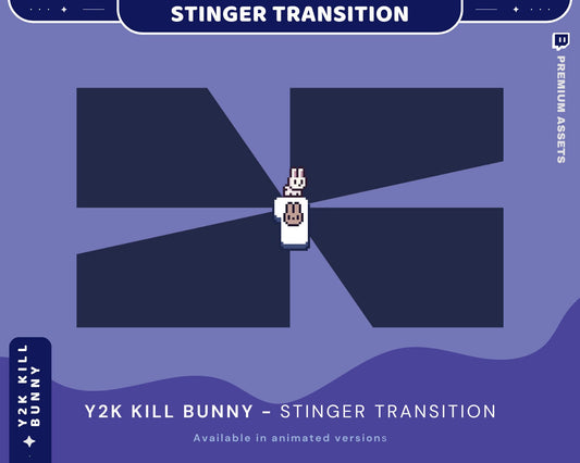 Blue Twitch Stinger Transition Animation Cat Overlay OBS Studio Streamlabs Animated Change Switch Screens Green Scenes Glitch Kick Youtube
