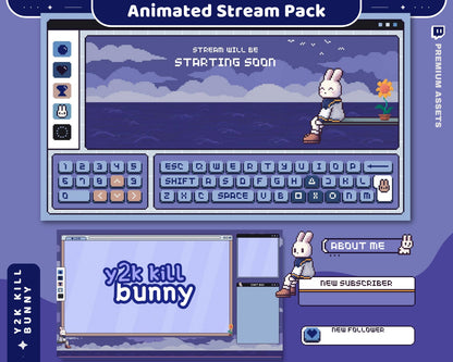Elevate your stream with an animated bunny overlay for a whimsical touch.