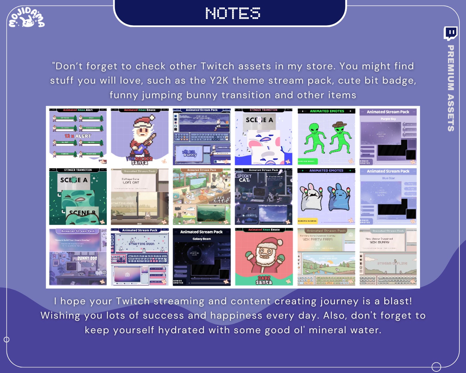 Bunny Blue Twitch Chatbox Animation Overlays Animated Chat Obs Streamlabs Stream Cute Cozy Aesthetic Vtuber Kick Youtube Streaming