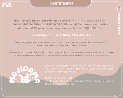 Bear Twitch Screens: Animated Y2K Stream Overlay (Digital Download)