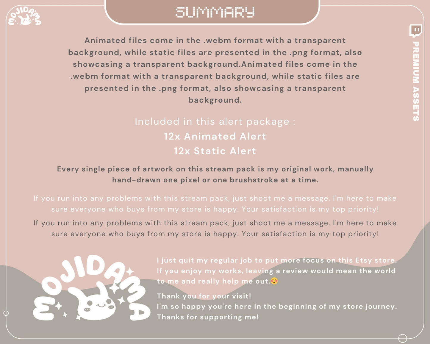 Bear Twitch Stream Alert Overlay Brown Animation Streamlabs Obs Studio Cozy Animated Cute Cat Duck Streaming Kick Youtube Vtuber Chatting