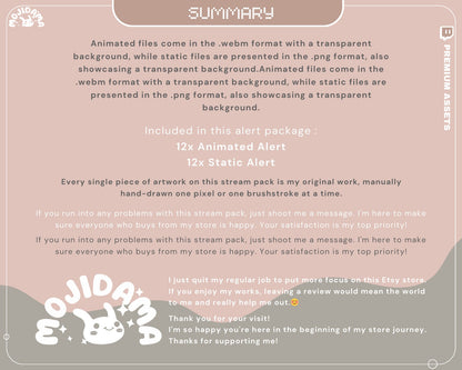 Bear Twitch Stream Alert Overlay Brown Animation Streamlabs Obs Studio Cozy Animated Cute Cat Duck Streaming Kick Youtube Vtuber Chatting