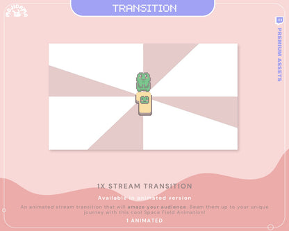 Pink Frog Stream Transition: Y2K Lofi Animation (Digital Download)