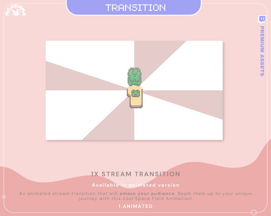 Pink Frog Stream Transition: Y2K Lofi Animation (Digital Download)