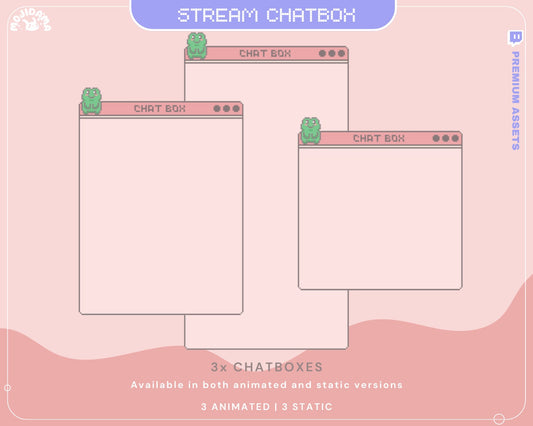 Bring a playful touch to your Twitch channel with a frog-themed chatbox overlay, captivating your audience.