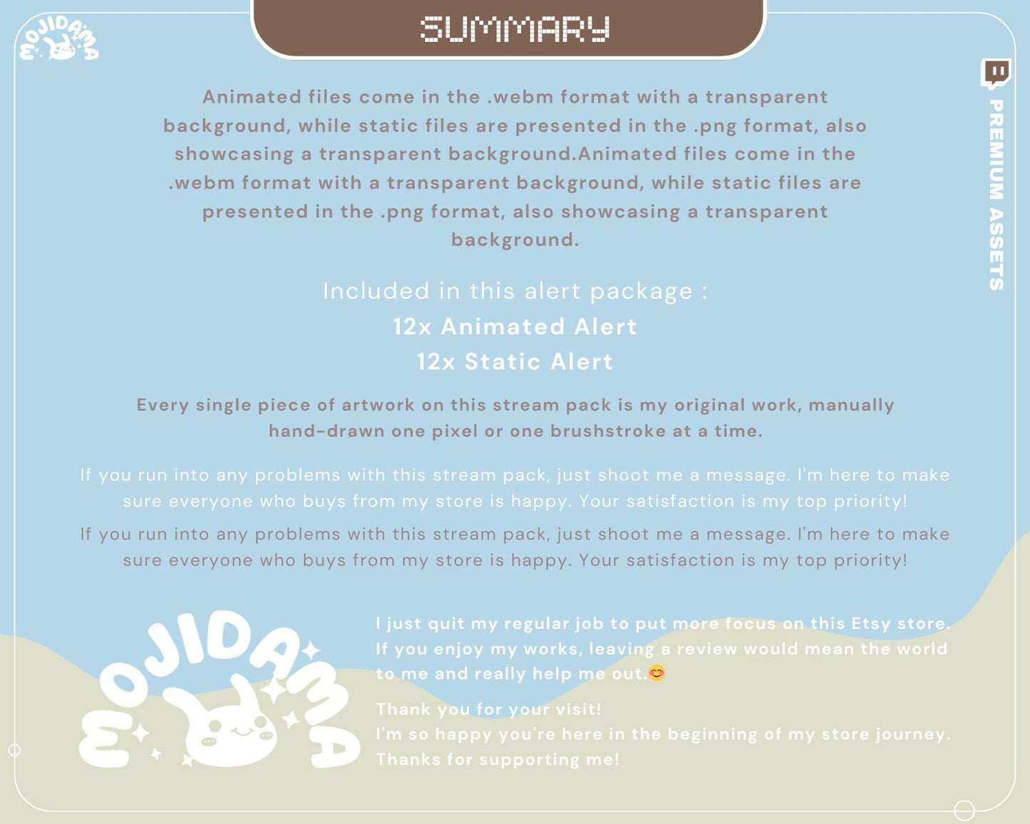 Duck Animated Stream Alerts: Y2K Party Farm, Twitch Overlay (12x)