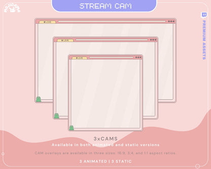 Frog Cam Stream Overlay: Animated Twitch Vtuber (Digital Download)