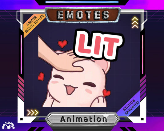Lit Cat Animated Emote: Funny Twitch/Discord/YouTube Stream Emoji (Digital Download)
