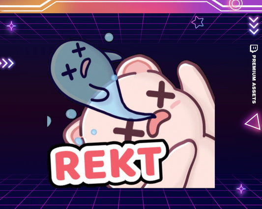 Rekt Cat Animated Emote: Funny Twitch Stream Asset (Digital Download)