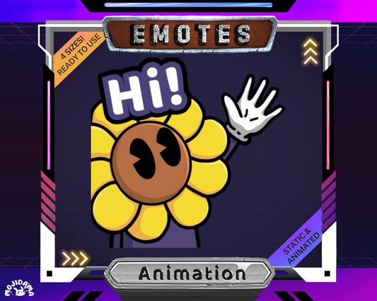 Flower Emotes Stream Animation: Cute Rose Lily Cat Animated Emotes for Twitch, YouTube, Kick & Discord