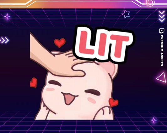 Lit Cat Animated Emote: Funny Twitch/Discord/YouTube Stream Emoji (Digital Download)