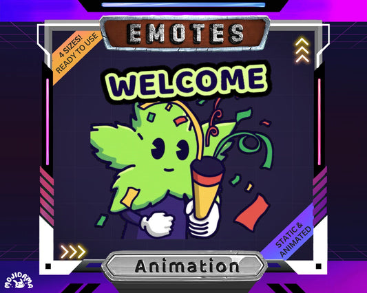 Welcome Emotes Twitch Animation Stream Cute Cat Bunny High Funny Dancing Animal Animated Emote Funny Streaming Youtube Kick Meme Vtuber