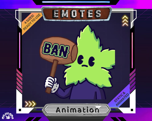 Ban Emotes Twitch Animation Stream Cute Cat Bunny High Funny Dancing Animal Animated Emote Funny Streaming Youtube Kick Discord Meme Vtuber