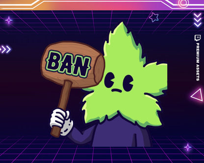 Ban Emotes Twitch Animation Stream Cute Cat Bunny High Funny Dancing Animal Animated Emote Funny Streaming Youtube Kick Discord Meme Vtuber