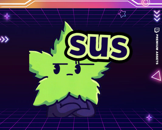 Animated SUS Leaf Emote: Twitch, Discord, YouTube (Digital Download)