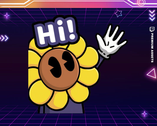 Flower Emotes Stream Animation: Cute Rose Lily Cat Animated Emotes for Twitch, YouTube, Kick & Discord