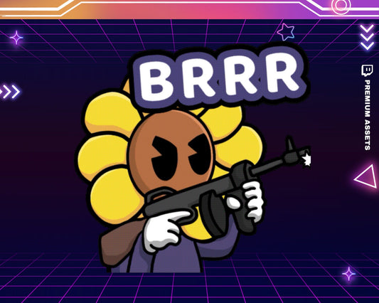 Animated Flower Stream Emotes: Chibi Sticker For Livestreaming Twitch Kick Youtube Discord