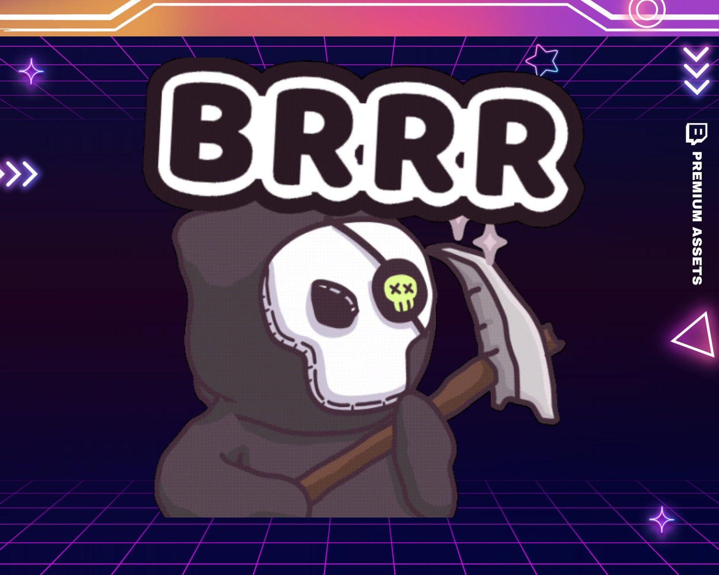 Brrr Ghost Animated Emote: Spooky Stream Asset (Digital Download)