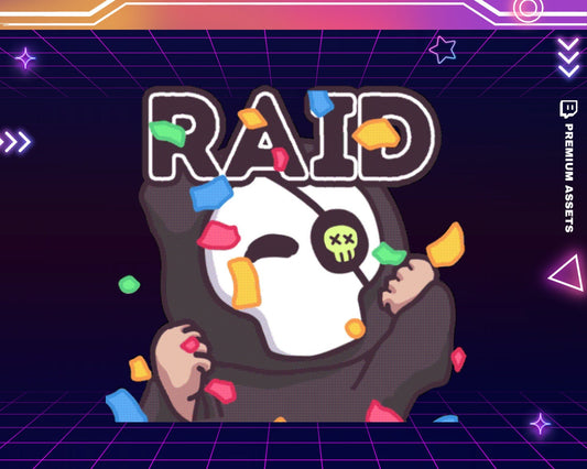 Raid Skull Emotes Twitch Ghost Animation Stream Cute Funny Dancing Animated Emote Streaming Youtube Kick Discord Vtuber Streamlabs Obs