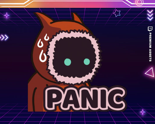 Panic Ghost Halloween Animated Emotes: Spooky Emote for Twitch, YouTube, Discord, Kick