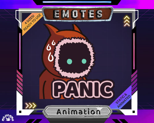 Panic Ghost Halloween Animated Emotes: Spooky Emote for Twitch, YouTube, Discord, Kick