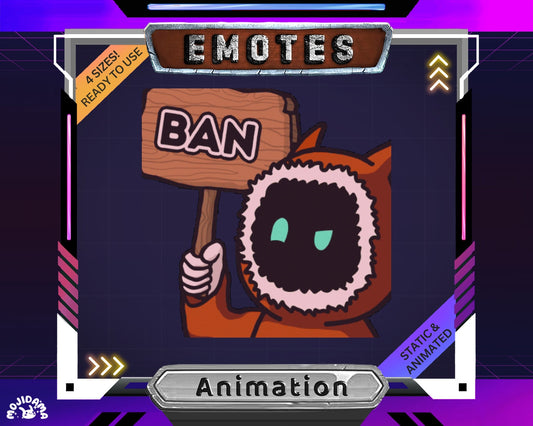 Ban Ghost Animated Twitch Emotes: Cat Bunny Streaming Graphics (Digital Download))