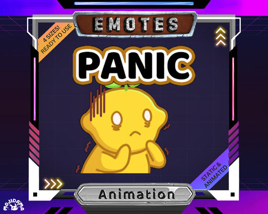 Panic Lemon - Animated Twitch Emote for Streamers (Digital Download)