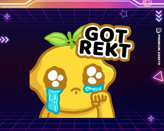 Rekt Lemon Cat Animated Emote: Funny Twitch Stream Asset (Digital Download)