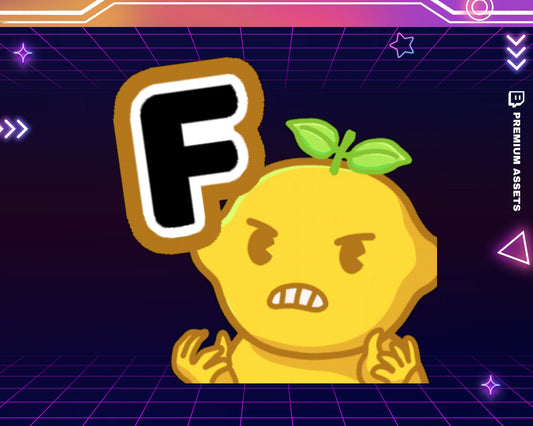 Angry Lemon Cat Animated Emote: Funny Cartoon Stream Asset (Digital Download)