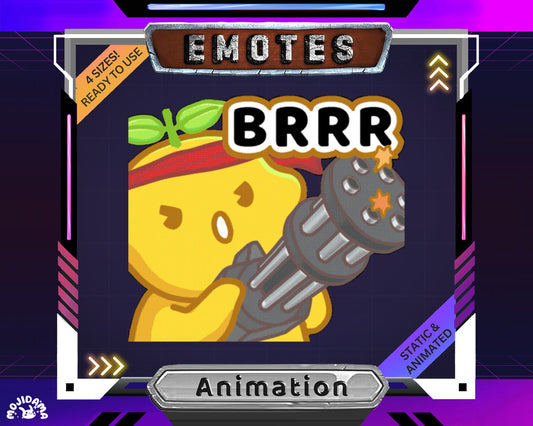 Animated Lemon Twitch Emotes: Shooting Stream Emote