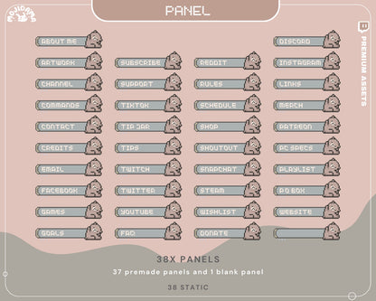Cute Bear Stream Panel Twitch Cat Kitty Funny Cozy Room Aesthetic Panels Overlay Obs Streamlabs Chatting Vtuber Kick Youtube Just Chatting