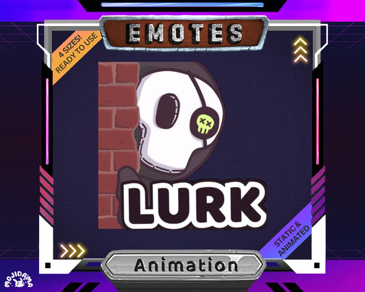 Lurk Twitch Ghost Emotes Animation Stream Cute Funny Dancing Animated Emote Streaming Youtube Kick Discord Vtuber Streamlabs Just Chatting